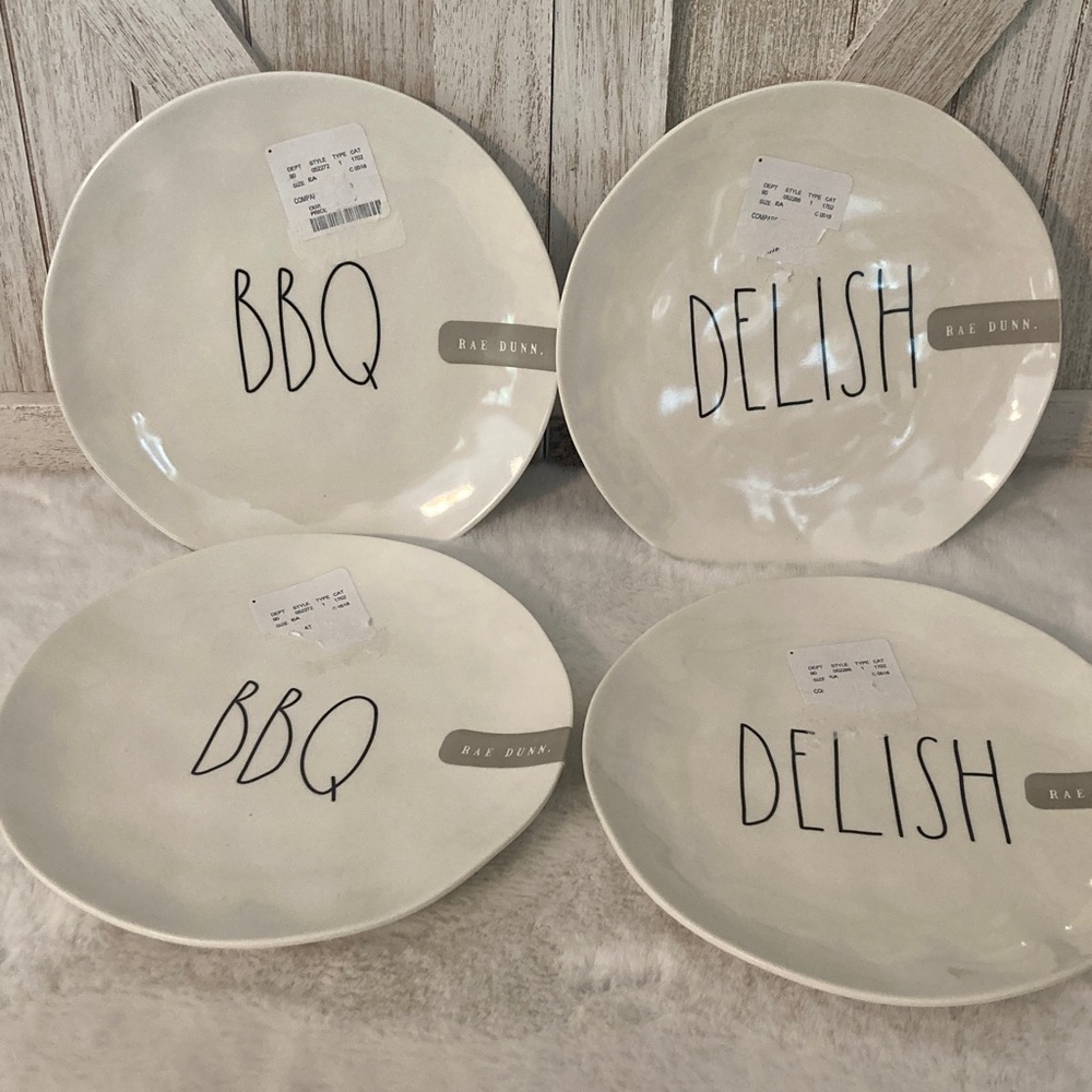 Rae Dunn Delish/BBQ Melamine Salad Plates